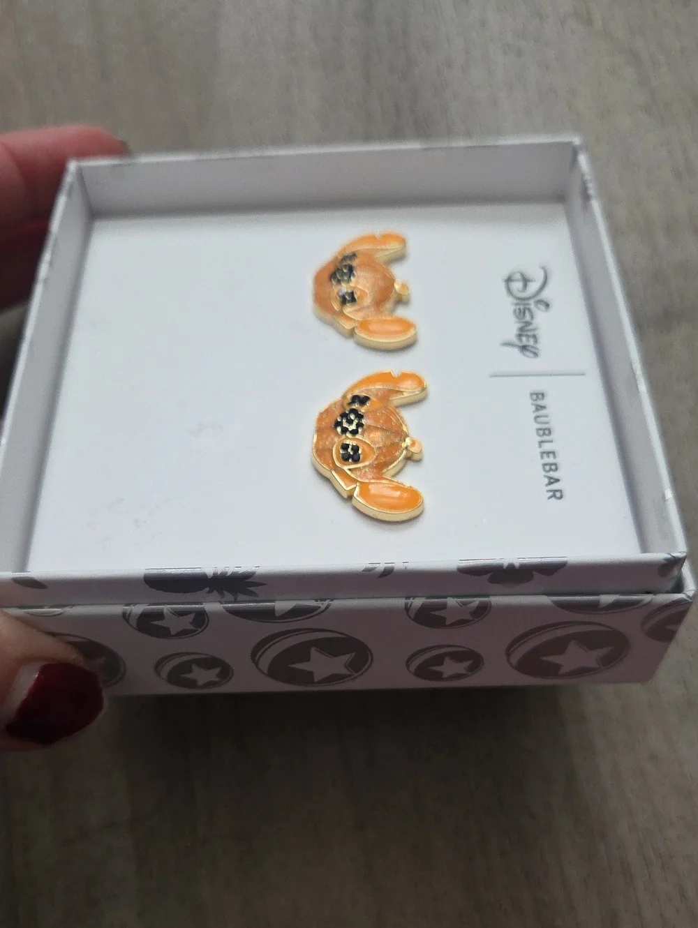 Disney X BaubleBar Orange Stitch Pumpkin Stud Earrings